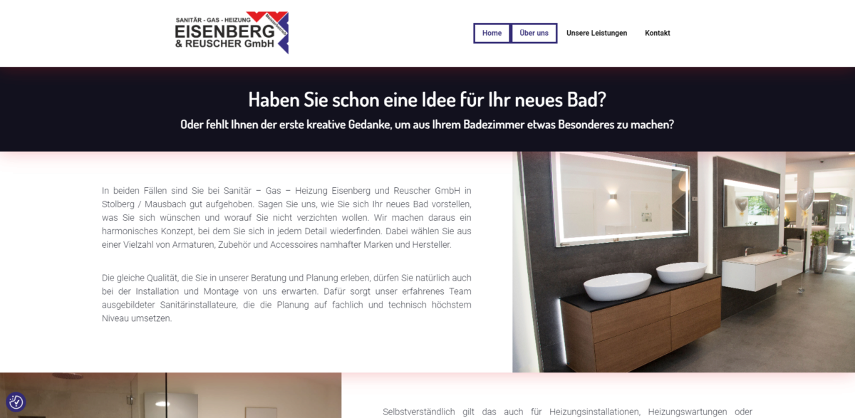 Website screenshot: eisenberggmbh.de